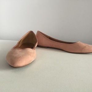 H&M Faux Suede Pink Flats 9.5